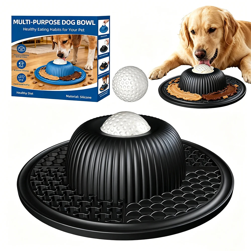 Pet Lick Silicone Mat for Dogs. Anti-Choking Puzzle Dog Food Bowls, Anti-Slip Interactive Training/Dog Feeder.