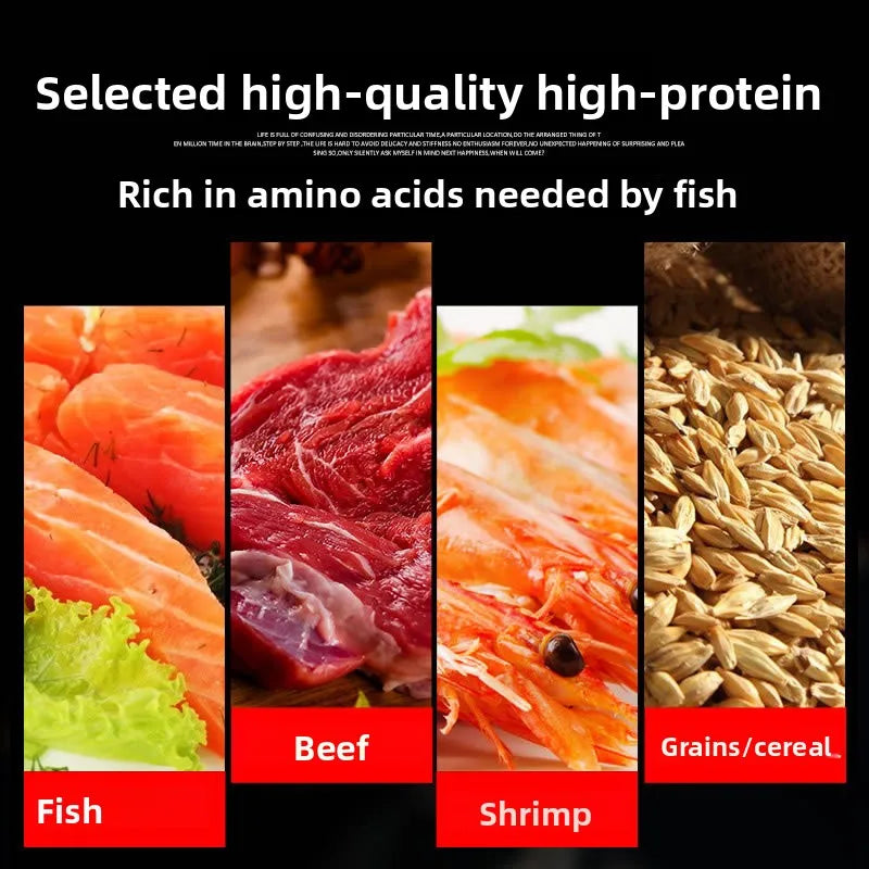 SUNSUN Koi Ornamental Fish, Goldfish Feed. High Spirulina Color Enhancing Fish Food