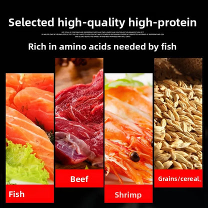 SUNSUN Koi Ornamental Fish, Goldfish Feed. High Spirulina Color Enhancing Fish Food