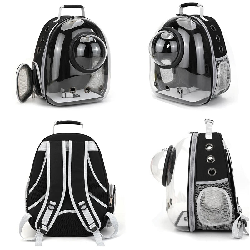 Pet Cat Carrying Bag. Pet Backpacks. Breathable, Portable & Transparent Backpack for Cats and  Puppies Transport .Carrier Space Capsule Bags