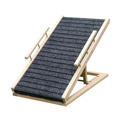 Pet Stairs for Small Dogs and Cats. Wooden Non-Slip Steps with Pine Frame. Chew-Resistant for Bed and Car Access.