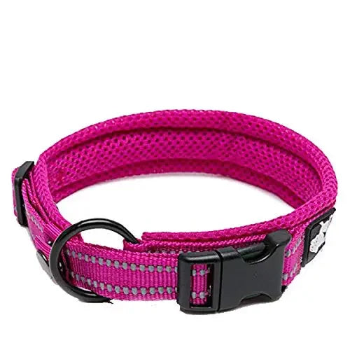 Truelove Pet Dog Collar Nylon Adjustable Webbing Padded, Reflective, Durable, Heavy Duty