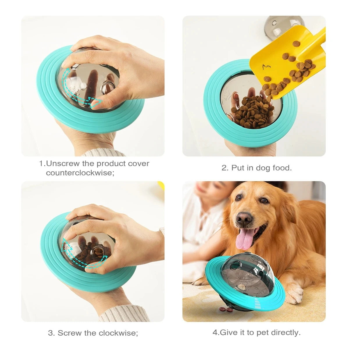 Interactive Dog Toy. Treat Dispenser for Small, Medium and Large Dogs/Cats. Outdoor Training.