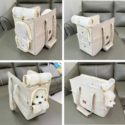 Small Dog Sling Carrier- Handheld shoulder bag. Car Seat Safe, Travel Dog Carrier Bag, Portable Carrier Bag