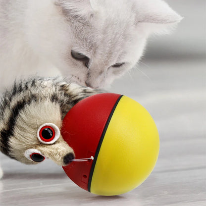 Cat Interactive Ball Toys. Training Beaver Ball Toy.  Electric Beaver/Weasel Toy Rolling Ball, Jump Toys.