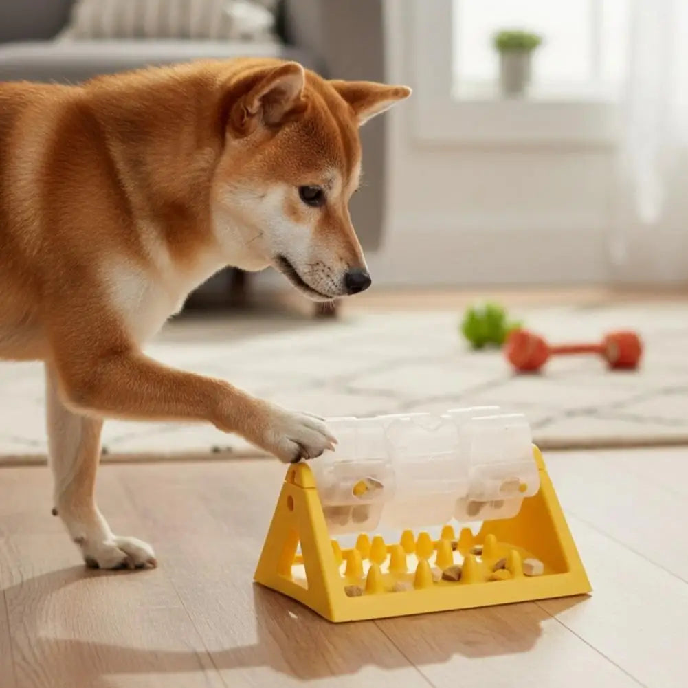 Dog Food Dispenser. All-Day Fun Puzzle Feeder. Toy Safe Material Dog Puzzle. Toy Must Have Accessory