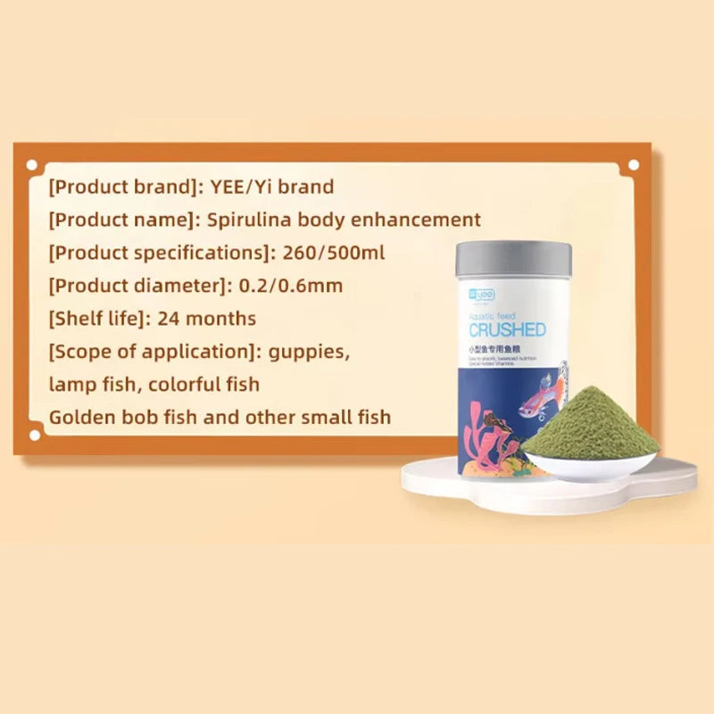 Small Fish Food, Color-enhancing and Immune-enhancing. High-protein Ornamental Fish Feed, Goldfish Particle