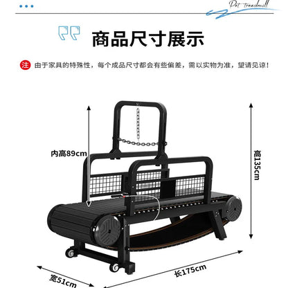 Dog Treadmill, Non-motorized, Quiet, Smooth, Adjustable Pet Treadmill, Training Equipment with Brakes and Speedometer