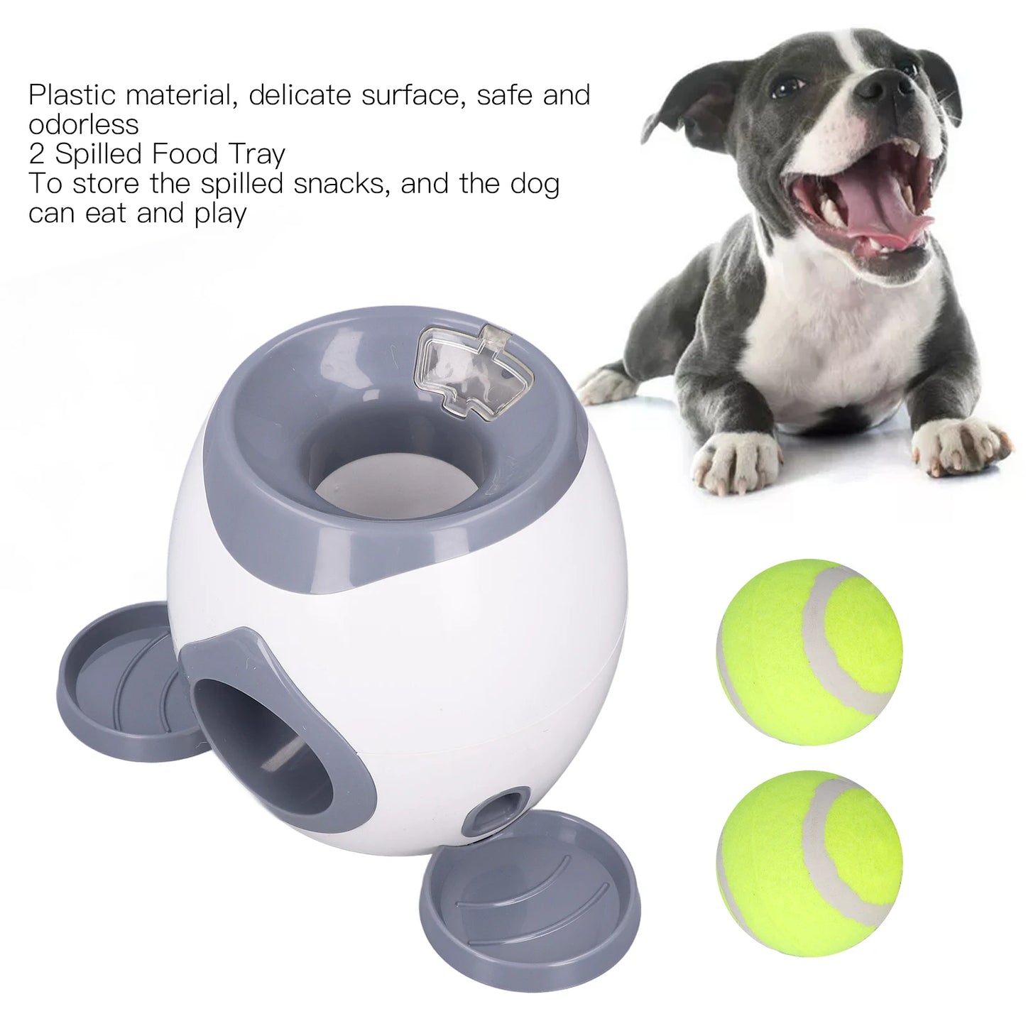 Dog Ball Feeding Toys. Dog Tennis Ball Feeding Machine with 2 Tennis  balls for Dog Training