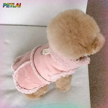 Dog Cute Vest/Jacket Accessories. Small Dog Luxury Autumn/Winter Medium Dress. Soft Pet Clothing. Designer Coat