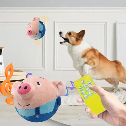 Electronic Pet Dog Toy Ball. Pet Bouncing Ball, Music Vibration, Bite Puppy Ball, Interactive Dog Chewing Moving Plush Doll Toy