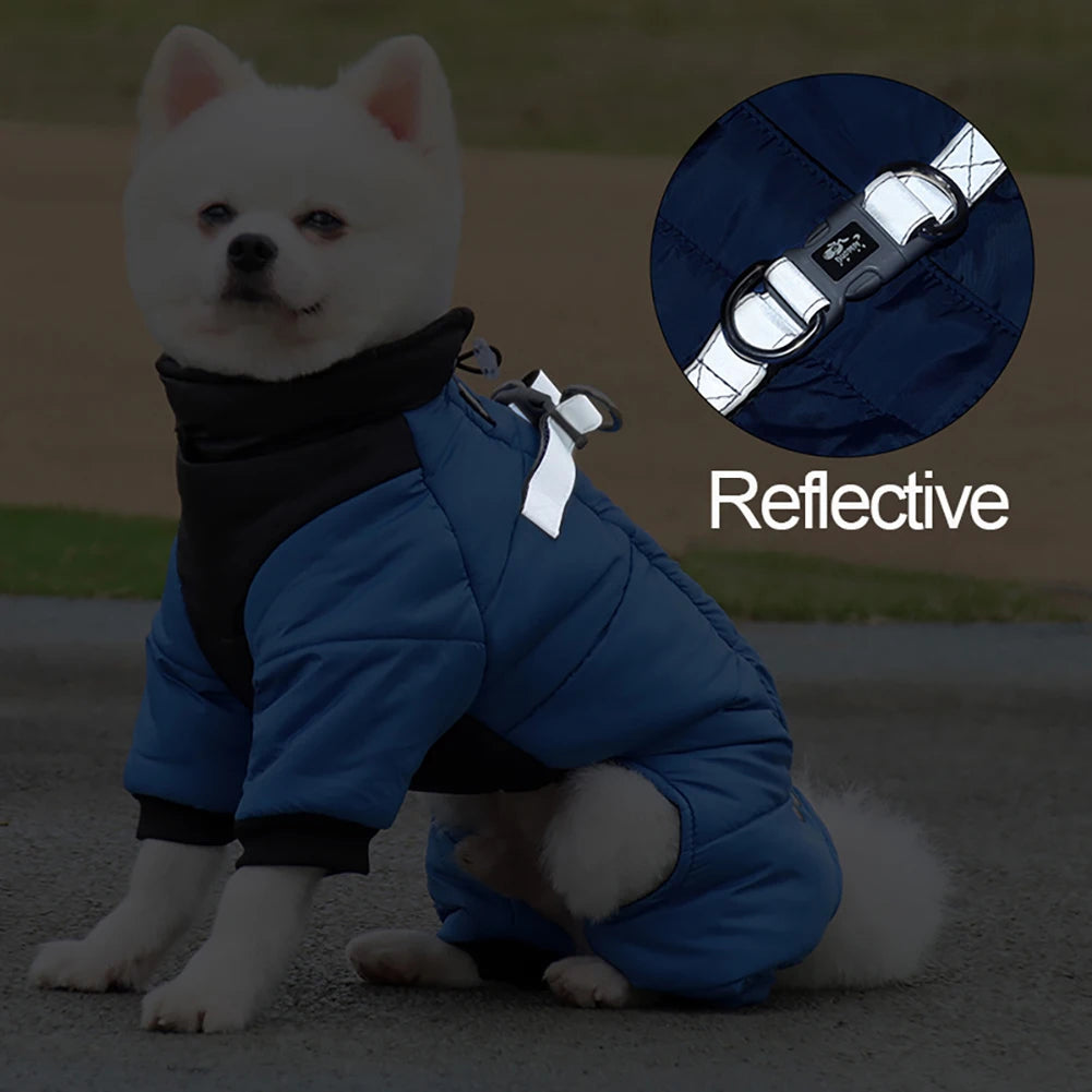Waterproof Small Dog Coat With D Ring. Warm Pet Clothing for Medium Dogs. Best for a Chihuahua or Poodle.