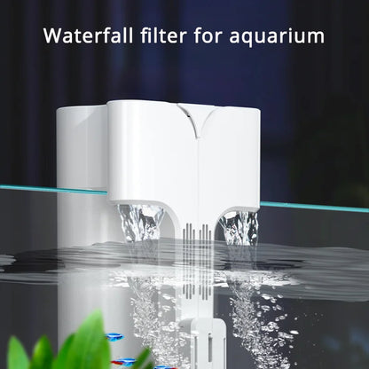 Smal/l Medium Aquarium Waterfall. Wall Mounted Filtration Filter. Adjustable Flow. Surface Skimmer. Fish Tank Waterfall Oxygenation