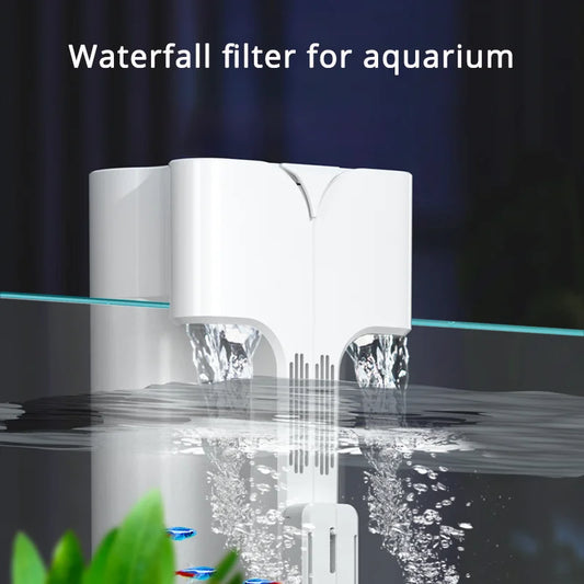 Smal/l Medium Aquarium Waterfall. Wall Mounted Filtration Filter. Adjustable Flow. Surface Skimmer. Fish Tank Waterfall Oxygenation