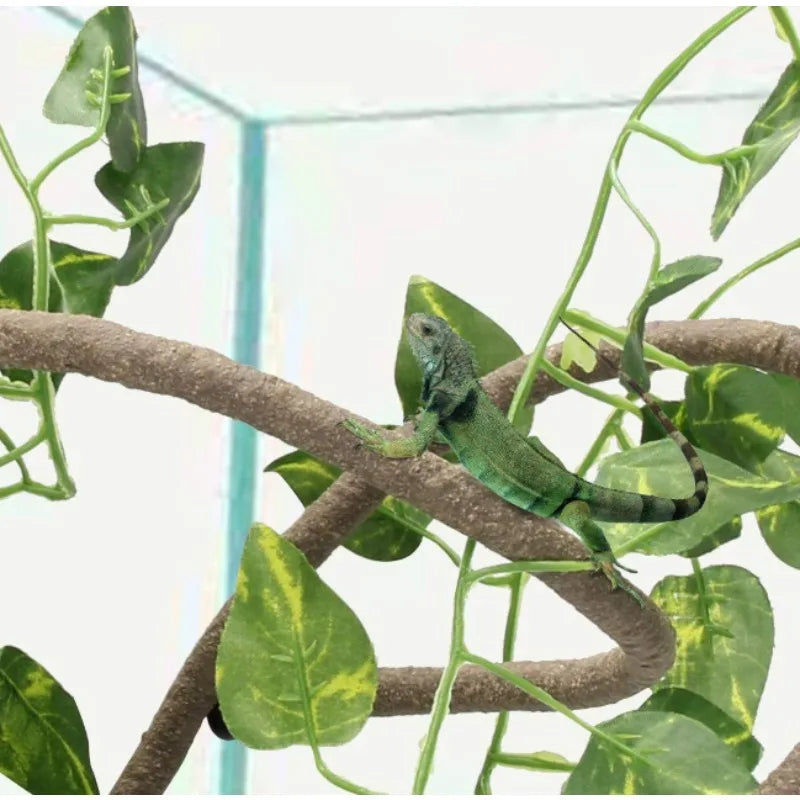 Artificial Reptile Vines. Flexible Fake Hanging Plants for Lizard, Chameleon, Gecko & Snake Climbing Terrarium Decor Habitat
