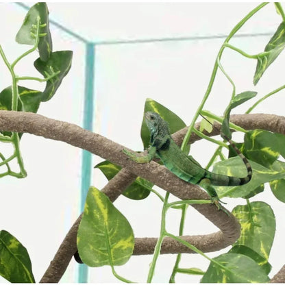 Artificial Reptile Vines. Flexible Fake Hanging Plants for Lizard, Chameleon, Gecko & Snake Climbing Terrarium Decor Habitat