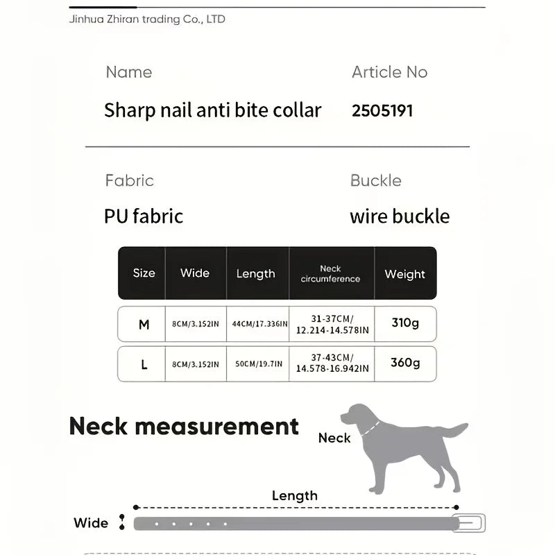 Medium And Large Dogs With Nails, Anti-bite, Domineering, High-value Collars