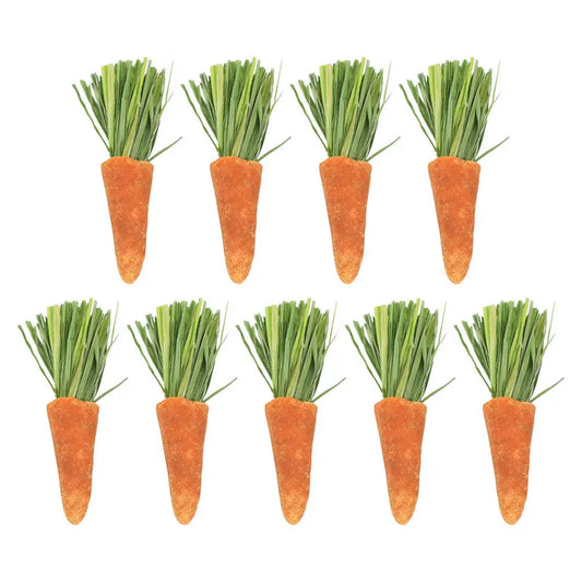 18Pcs Natural Carrot Shaped Chewing Sticks for Small Pets Dental Care. Fun Treats for Hamster, Rabbit Molar Grinding