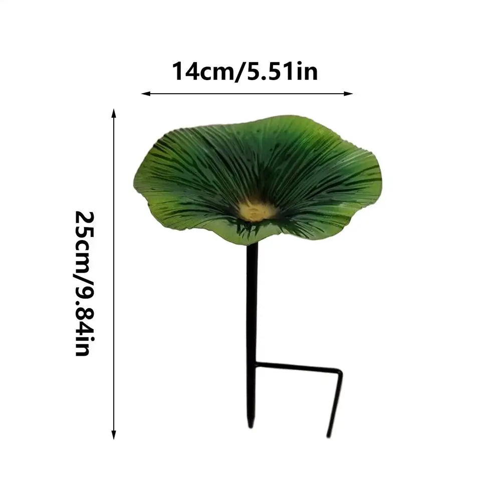 Bird Bath for Outside Garden. Bird Bath Feeder with Metal Stake. Flower Shape Decorative Feeding/Watering Station
