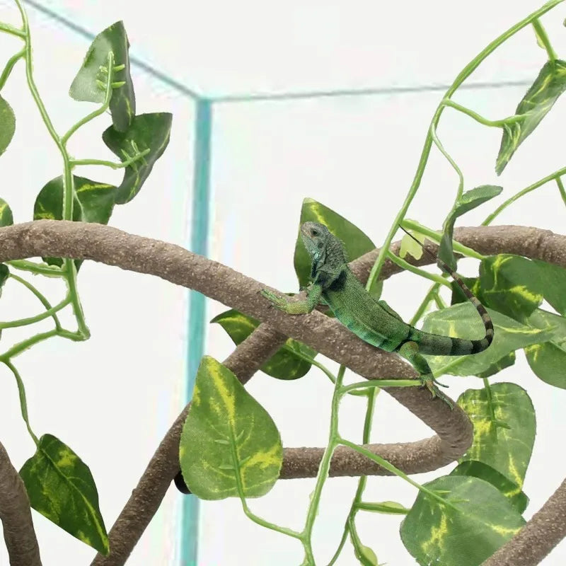 Artificial Reptile Vines. Flexible Fake Hanging Plants for Lizard, Chameleon, Gecko & Snake Climbing Terrarium Decor Habitat