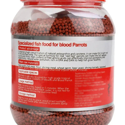 Blood Parrot Fish Food. Snapper Float on Water. Intense Red Enhancing, Fast Coloring. Snapper Fish Food for Tropical Feed