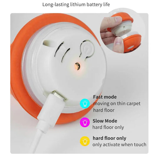 Pet Ball for Dogs. Interactive Toys. Motion Activate Rolling Ball for Puppy/Small Dogs. Automatic Moving Toy. USB Rechargeable Toy
