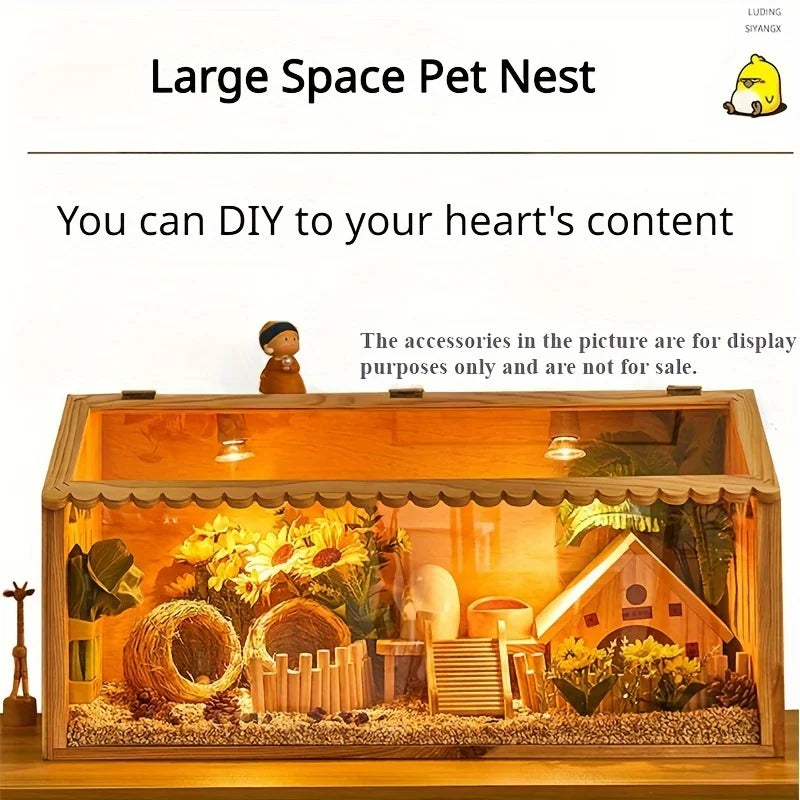 Small Pet Feeding Box. Chick Insulation, Hamster Box, Climbing Pet Villa - for Pet Mice, Rutin Chickens, Reptiles, Hedgehogs