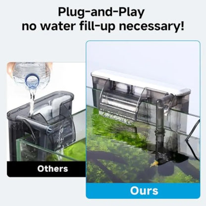 Quiet 30-50 Gallon Fish Tank Filters - Auto Start Hang on Back Filter. Adjustable Flow, Deodorization Decontamination Fi