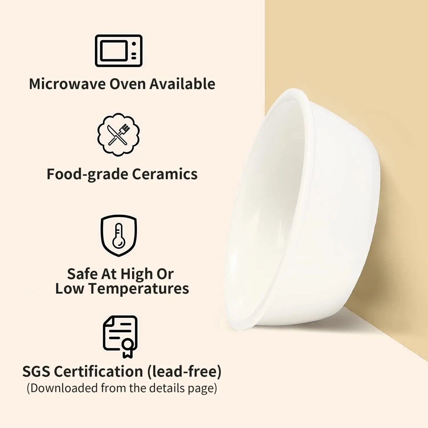 Elevated Cat Ceramic Bowls,15° Tilted & Raised Food Feeding Dishes, Solid Bamboo Water Stand & Feeder Set for Cats and Puppies
