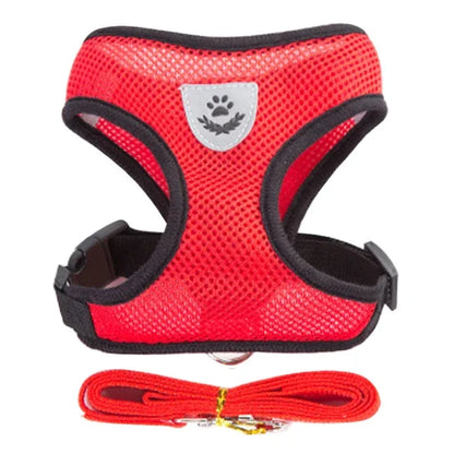 Cat Harness Vest. Walking Lead Leash For Puppies & Cats. Collar Polyester. Adjustable Mesh Harness For Small Medium Pets