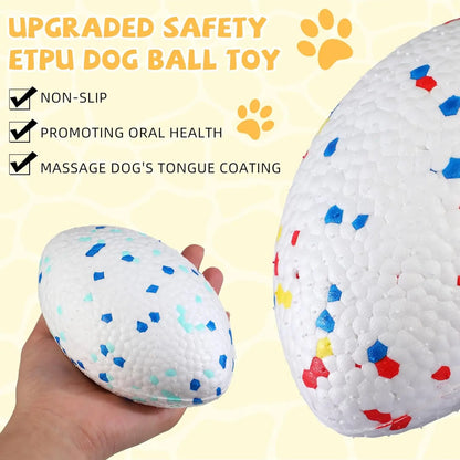 Dog Ball for Aggressive Chewers. Tough Large Indestructible Dog Footballs. Outdoor Floating,Fetch Game Pets Toys