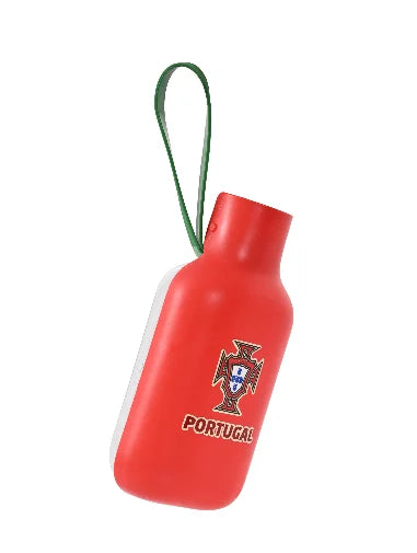 Portuguese football team pet dog and cat drinking bowl. Outdoor travel, leak-proof puppy water fountain