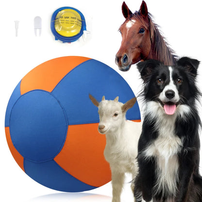 Pet outdoor dog toy, large fabric-covered interactive ball, self-entertainment, boredom-relief ball, inflatable training ball