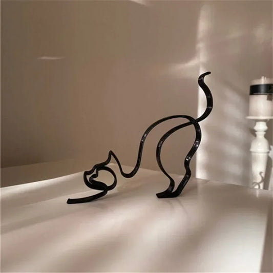 Dog Cat Minimalist Art Sculpture Decor. Gift Metal Decor. Modern Home/Office Accessories. Animal Shape Ornament. Dropshipping