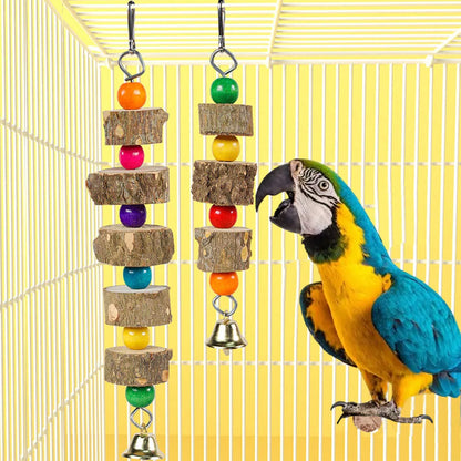 Bird Chew Toys, Natural Wood Toys. Wooden Parrot Chew Toy. Bird Cage Decoration.  Parrot and Cockatiels