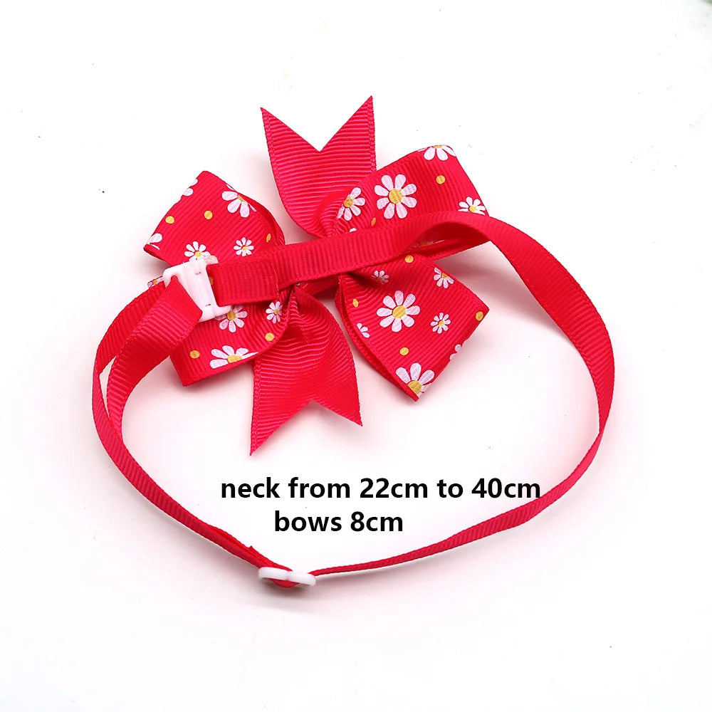 50/100pcs Spring. Cat Bow Tie Small Dog Bowties. Dog Grooming.