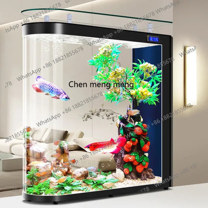 A139 Fish tank living room, floor partition glass aquarium. Household medium and large screen self-circulation free water change