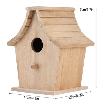 Bird Breeding Box. Wood Bird House Breeding Box Hanging. Bird House for Parrots, Budgerigar, Small Birds.