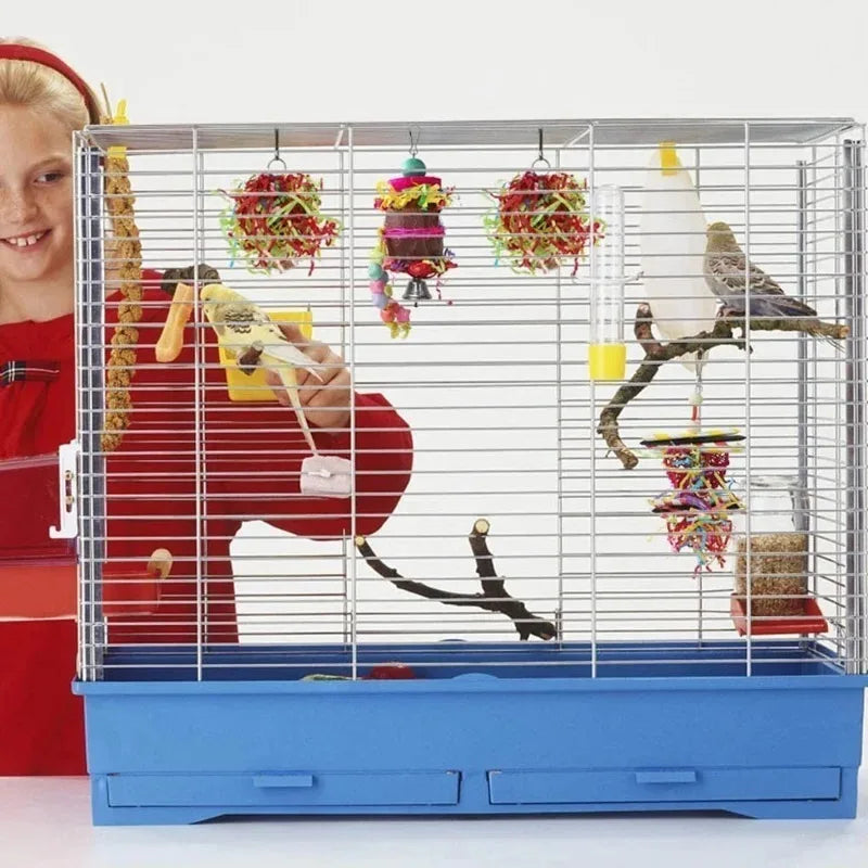 4PC Bird Toys. Parrot Accessories. Chewing Toys, Cage Hangings.