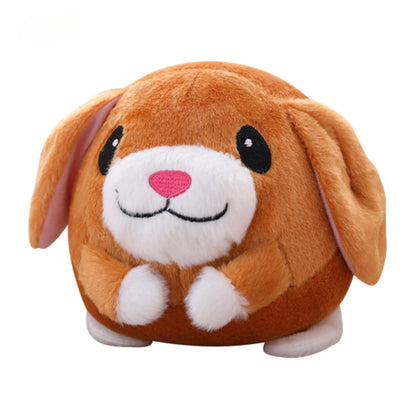 Electronic Pet Dog Toy. USB Plush Automatic Bouncing Toy. Vibration Ball. Bite Puppy Ball, Plush Sing, Chewing, Squeaker Dog Toy
