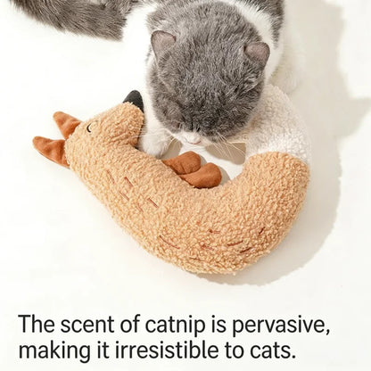 Cute Animal Plush Cat Cartoon Toys. Indestructible pet Supplies. Safe, Tough Toys. Contains Catnip and Crinkle Paper With Squeaker