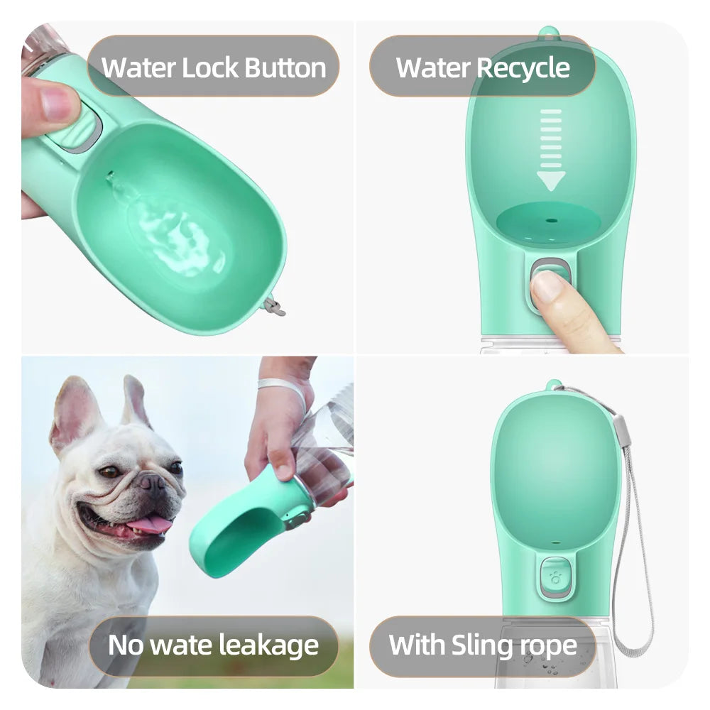 Portable Dog Water Bottle For Small Large Dogs/Cats. Leakproof Drinking Bowls.
