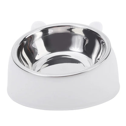 1/2/5pcs Cat Bowl. Creative Inclined Kitten Puppy Food Feeding Bowls. Stainless Steel Pet Dogs/Cats Feeders