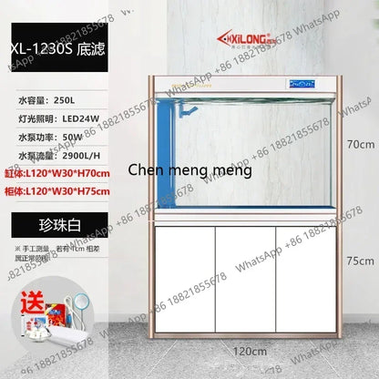 DD132 fish tank bottom filter aquarium. Ultra-white glass. Living room/ household ecological water-free medium and large