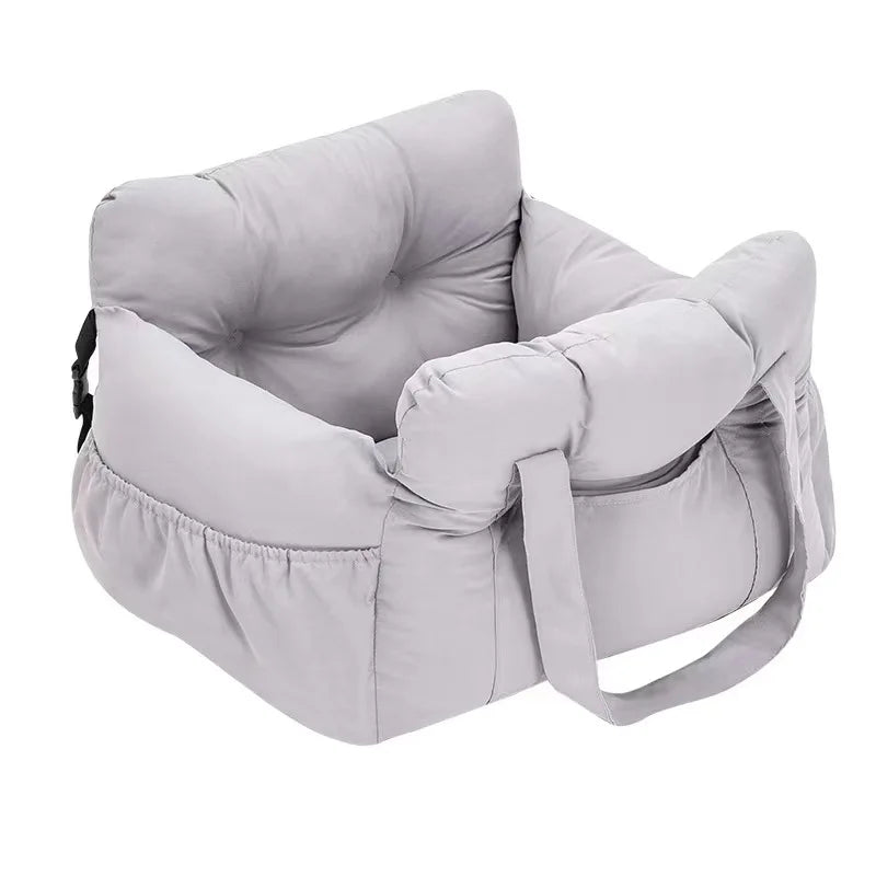 Dog Car Seat with Safety Belt - Non-Slip, for Small Dogs, Washable Travel Carrier with Secure Straps for Safe Car Seat