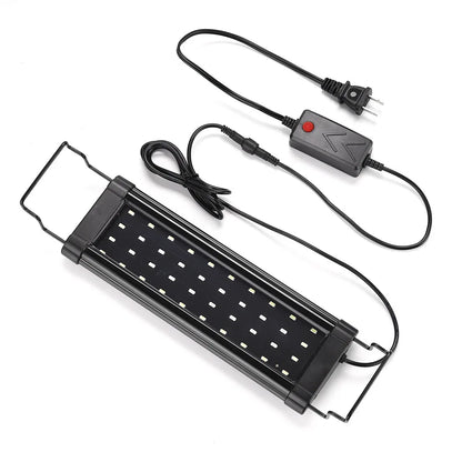Aquarium LED Light. Super Slim Fish Tank Aquatic Plant Grow Lighting. Waterproof, Bright Clip Lamp RGB LED 31-120cm for Fish Tank