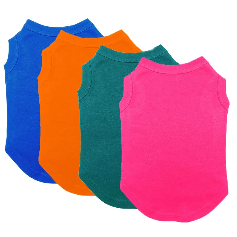 Dog Shirt Clothes, Spring Summer T Shirt Apparel Soft Blank Shirts/Clothes For Extra Small, Medium, Large, Extra Large Size Dogs