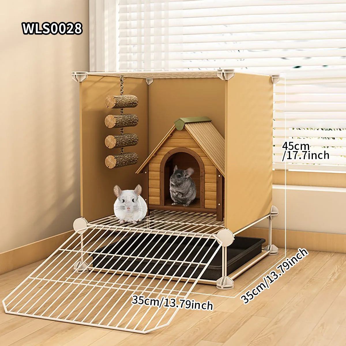 Small Animal Cage for Home Use That Does Not Occupy an Area with Toilet, Large Rabbit Cage, Sugar Glider, Breeding Squirrel Cage with Tray