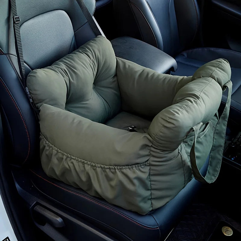 Dog Car Seat with Safety Belt - Non-Slip, for Small Dogs, Washable Travel Carrier with Secure Straps for Safe Car Seat