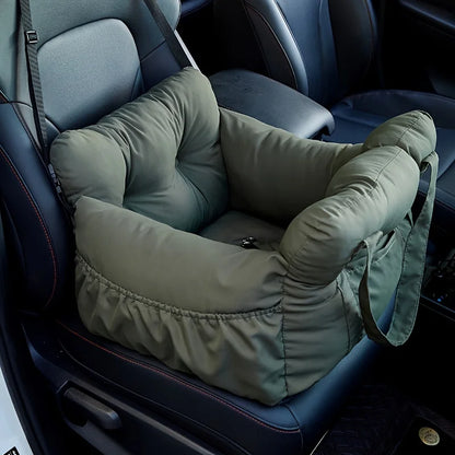 Dog Car Seat with Safety Belt - Non-Slip, for Small Dogs, Washable Travel Carrier with Secure Straps for Safe Car Seat